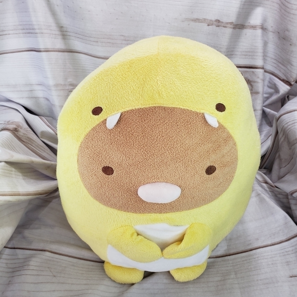 ๐SOLD๐Sumikko Gurashi San-X Yellow Penguin Dinosaur 17 Inch Plush Cuddler 2021 - Picture 2 of 9